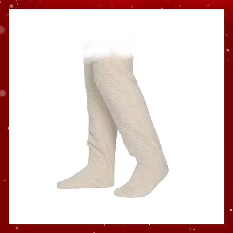 ⚡Flash Sale🏆#1 Best Seller ⏰ 💕Velvety Fleece Knee Socks For Christmas❄️🎅