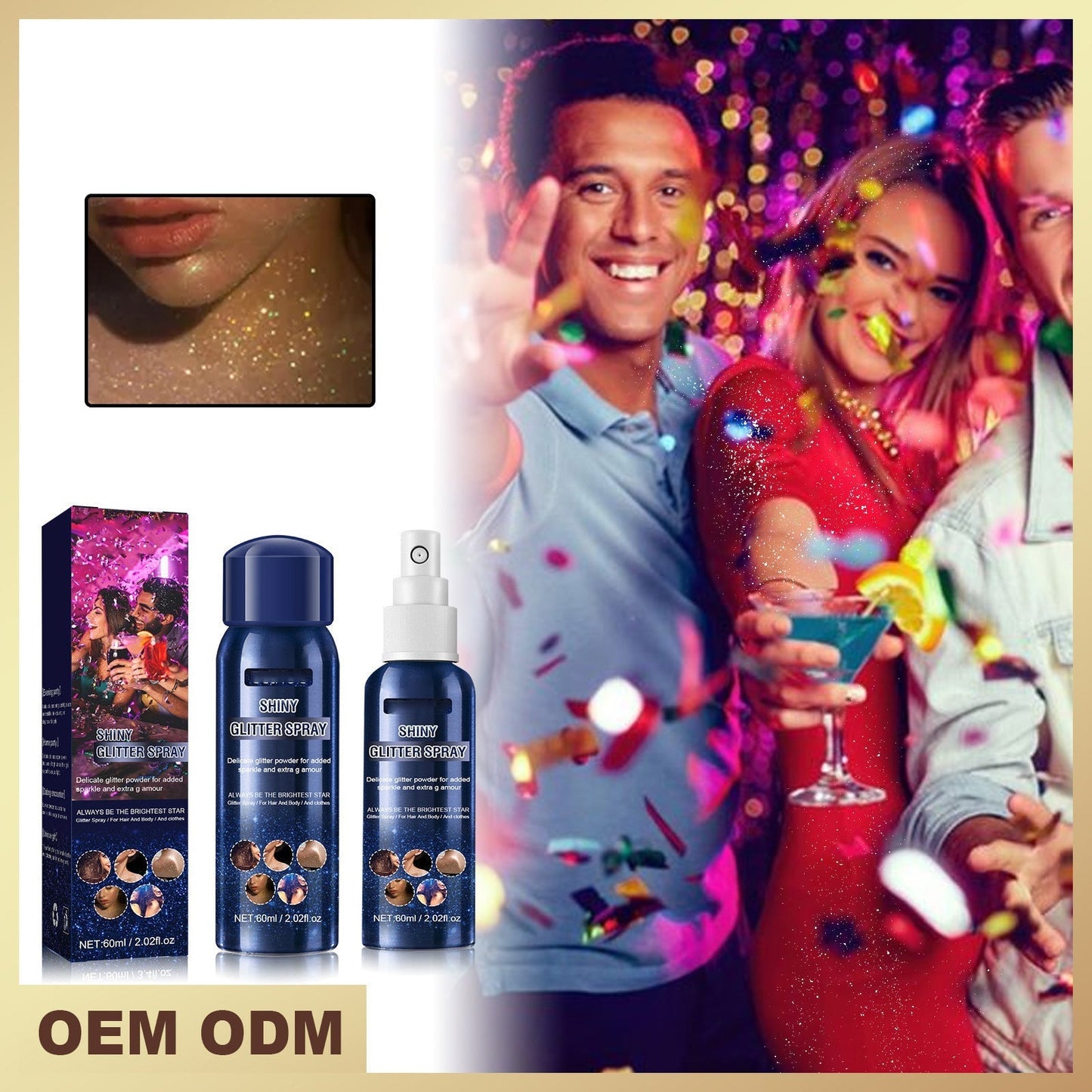 š„Hot SalešWaterproof Glitter Spray Stage Party Hair and Clothes