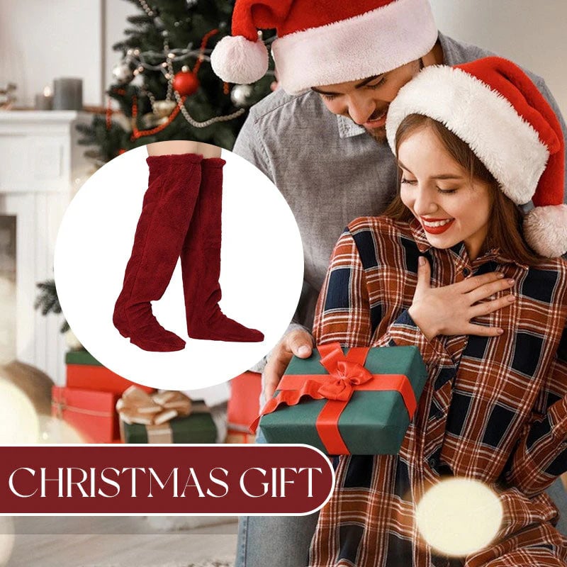 ⚡Flash Sale🏆#1 Best Seller ⏰ 💕Velvety Fleece Knee Socks For Christmas❄️🎅