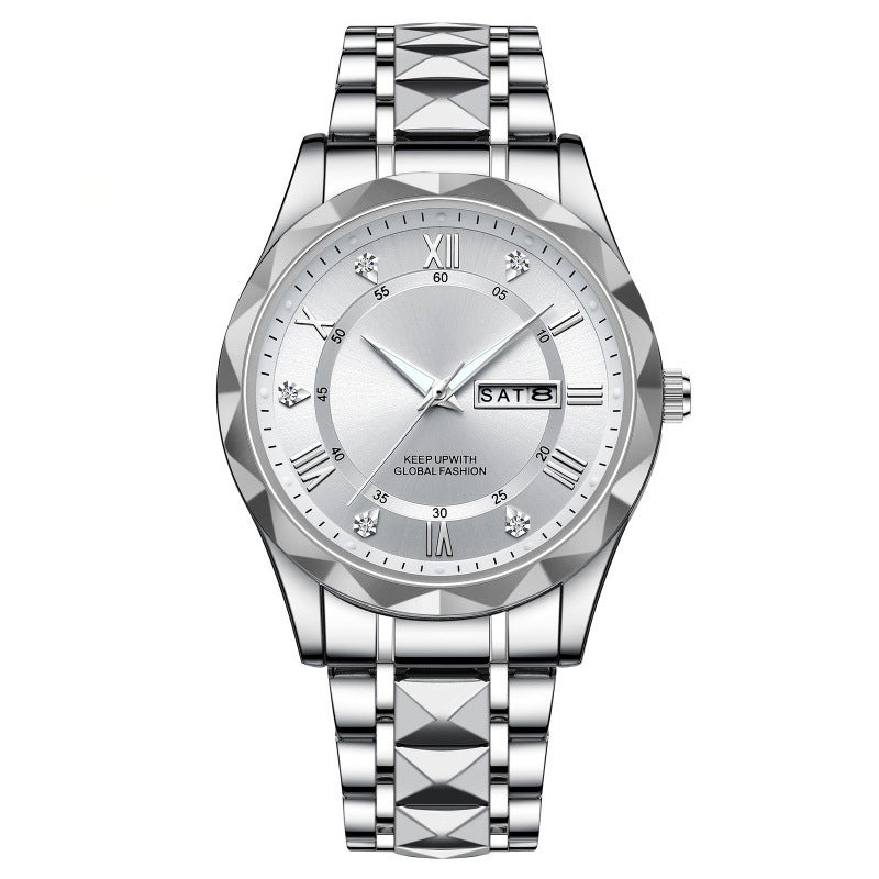 ⌛Limited-Time Offer-Waterproof Luminous Stainless Steel Two-tone Quartz Men's Watch