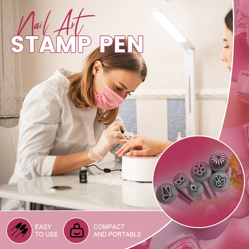 💥Hot Sale 49% Off❣️Nail Art Stamp Pen(Easy to use even for beginners)