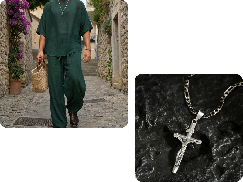 🎁2026 New Arrivals 50% OFF💥Men's T-Shirt & Wide-Leg Pants 2-Piece Set