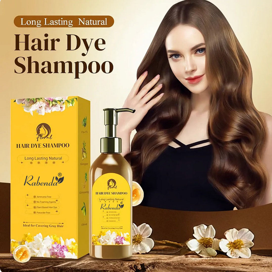 Summer Promotion 59% OFF✨Japanese Long Lasting Natural Hair Dye Shampoo🔥FREE Hair dye tool🎁