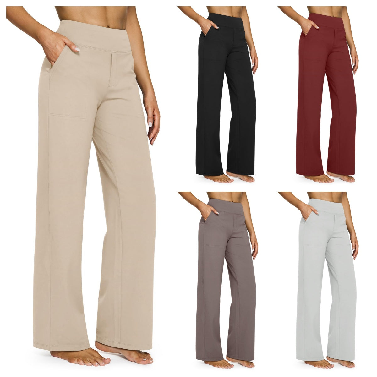 💖LAST DAY SALE 50% OFF💖Women's High Waist Stretch Casual Yoga Wide Leg Pants