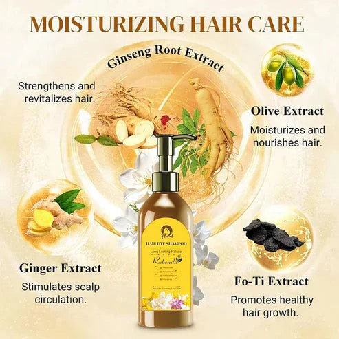 Summer Promotion 59% OFF✨Japanese Long Lasting Natural Hair Dye Shampoo🔥FREE Hair dye tool🎁