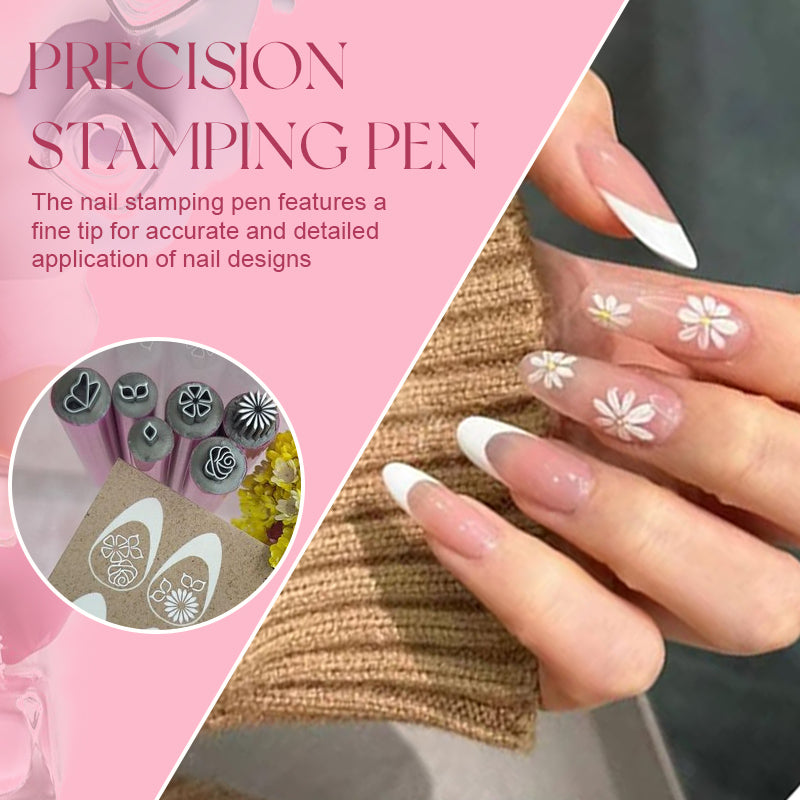 💥Hot Sale 49% Off❣️Nail Art Stamp Pen(Easy to use even for beginners)