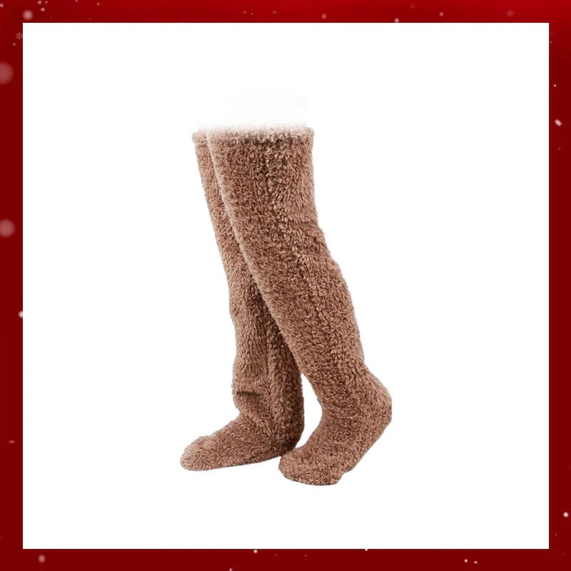 ⚡Flash Sale🏆#1 Best Seller ⏰ 💕Velvety Fleece Knee Socks For Christmas❄️🎅
