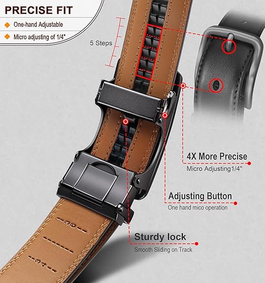 ✨️Limited-time offer: 50% off🎁 Leather Ratchet Belt With Adjustable Buckle💼