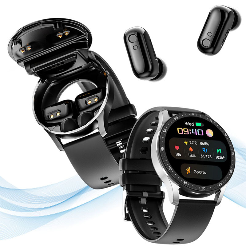 💖Limited Sale 50% OFF💖⌚2 IN 1 SMARTWATCH WITH EARPHONES