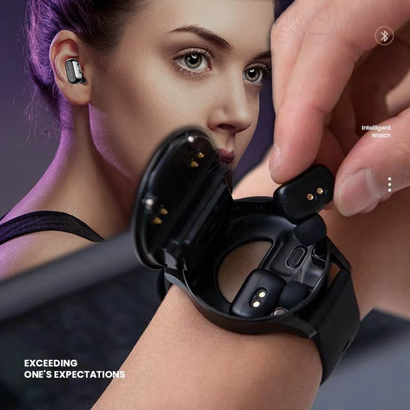 💖Limited Sale 50% OFF💖⌚2 IN 1 SMARTWATCH WITH EARPHONES