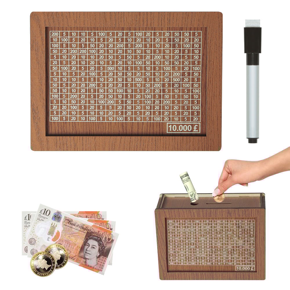 🎁 Hot Sale 49% OFF 🔥Wallet Fattening Program——Cash Vault Wooden Savings Box