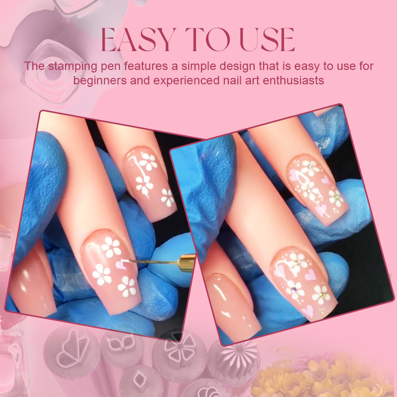 💥Hot Sale 49% Off❣️Nail Art Stamp Pen(Easy to use even for beginners)