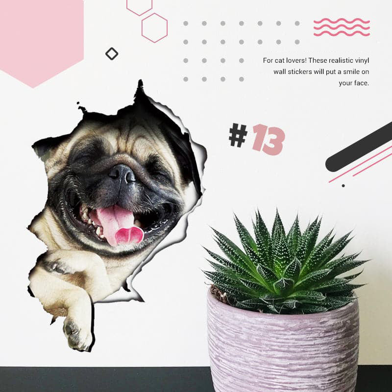 3D Removable Cat and Dog Wall Stickers