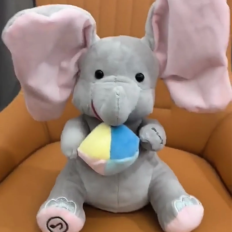 🎁 60% OFF! 🐘 Cute Hide & Seek Elephant Plush Doll - Interactive Play with Soft Material, Perfect Gift for Kids 🧸✨
