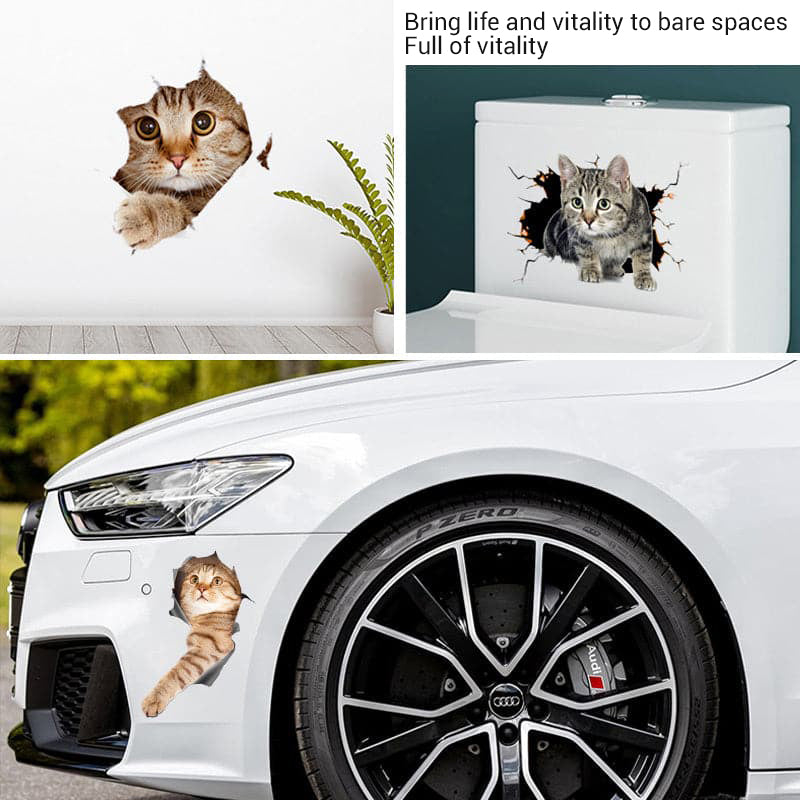 3D Removable Cat and Dog Wall Stickers