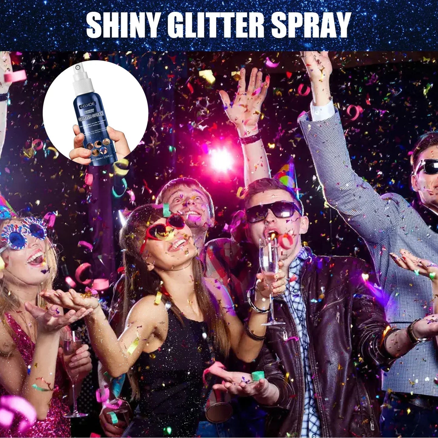 š„Hot SalešWaterproof Glitter Spray Stage Party Hair and Clothes