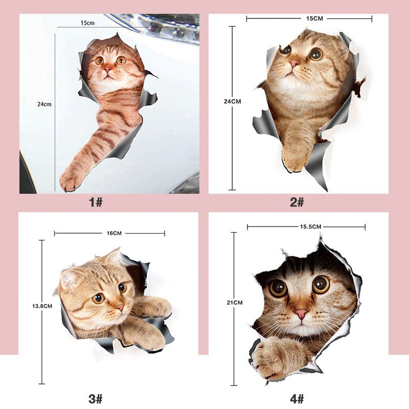 3D Removable Cat and Dog Wall Stickers