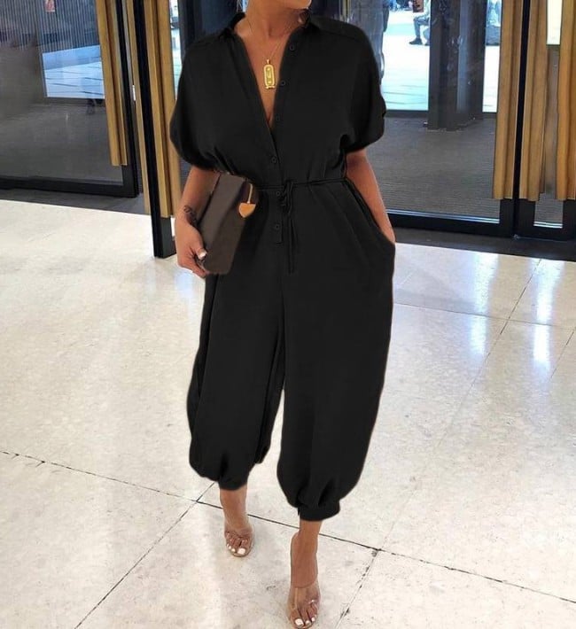 🔥49% OFF🔥NEW FASHION PLUS SIZE Casual Pocket Jumpsuit