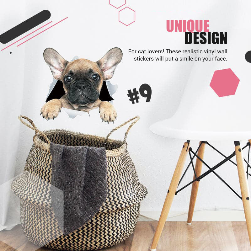 3D Removable Cat and Dog Wall Stickers