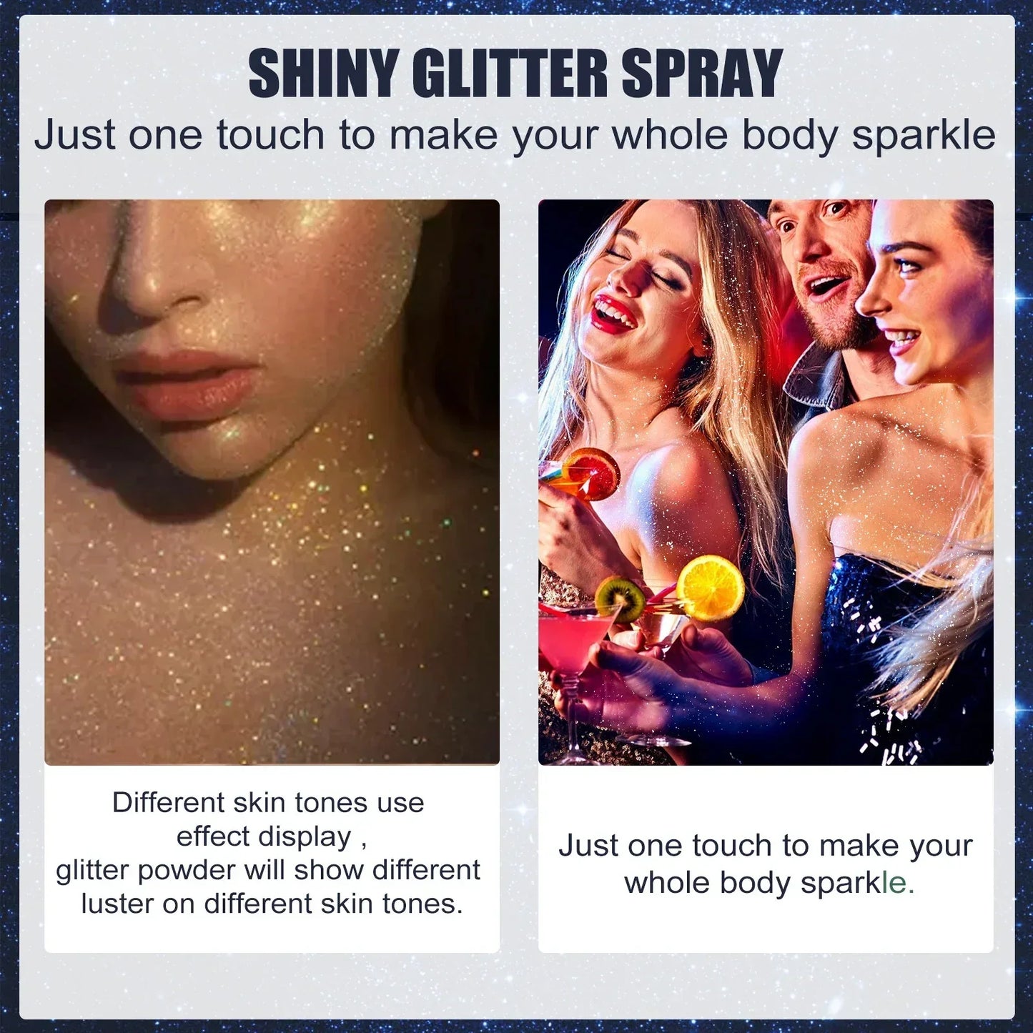 š„Hot SalešWaterproof Glitter Spray Stage Party Hair and Clothes