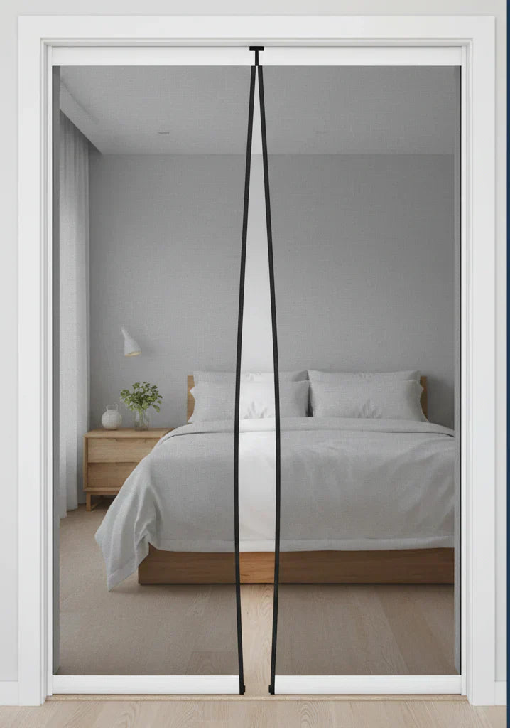 Mesh Curtain Door - Instant Mosquito Net Screen for Flies & Insects Easy Fastening Anti-Mosquito Door Curtain Modern Minimalist Style