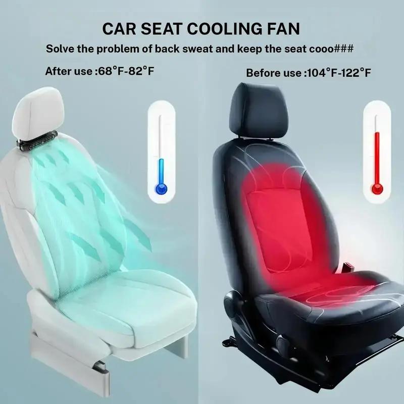 Car Seat Fan 🌬️ – 3-Speed Rechargeable Clip-On Fan with 3000mAh Battery 🔋 | USB-C Charging ⚡ for Cars 🚗, Golf Buggies 🛺 & Campervans 🏕️