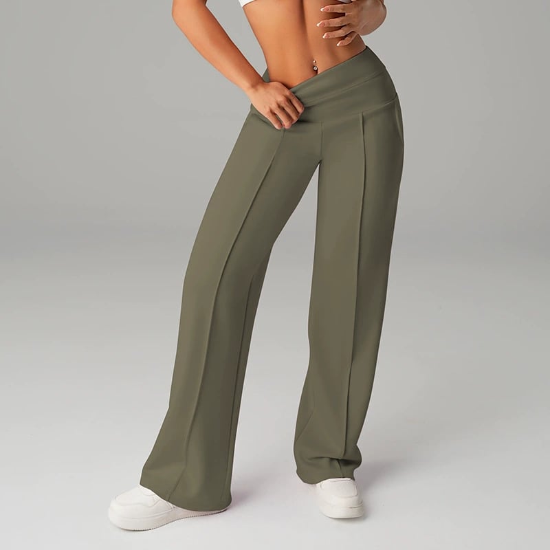 🥳2026 HOT SALE🥳💞50K+ SOLD!☕🧘♀️Women's High Waist Wide Leg Pants – Soft stretch fabric, gentle tummy control! Flattering fit for every shape. Easy pull-on, no tricky buttons. Your everyday essential. 🧵🦵