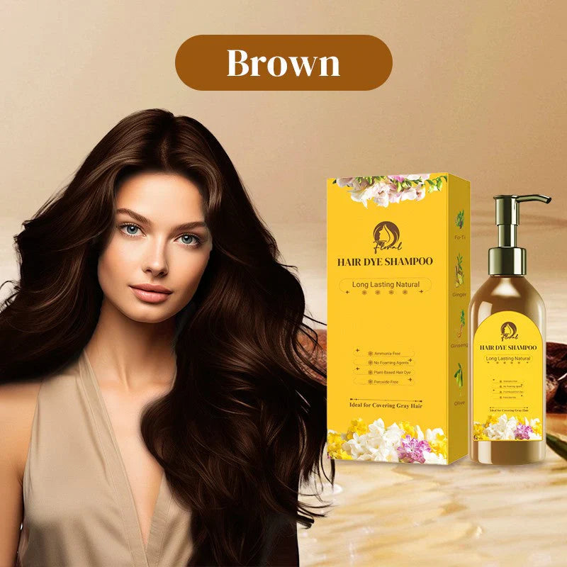 Summer Promotion 59% OFF✨Japanese Long Lasting Natural Hair Dye Shampoo🔥FREE Hair dye tool🎁