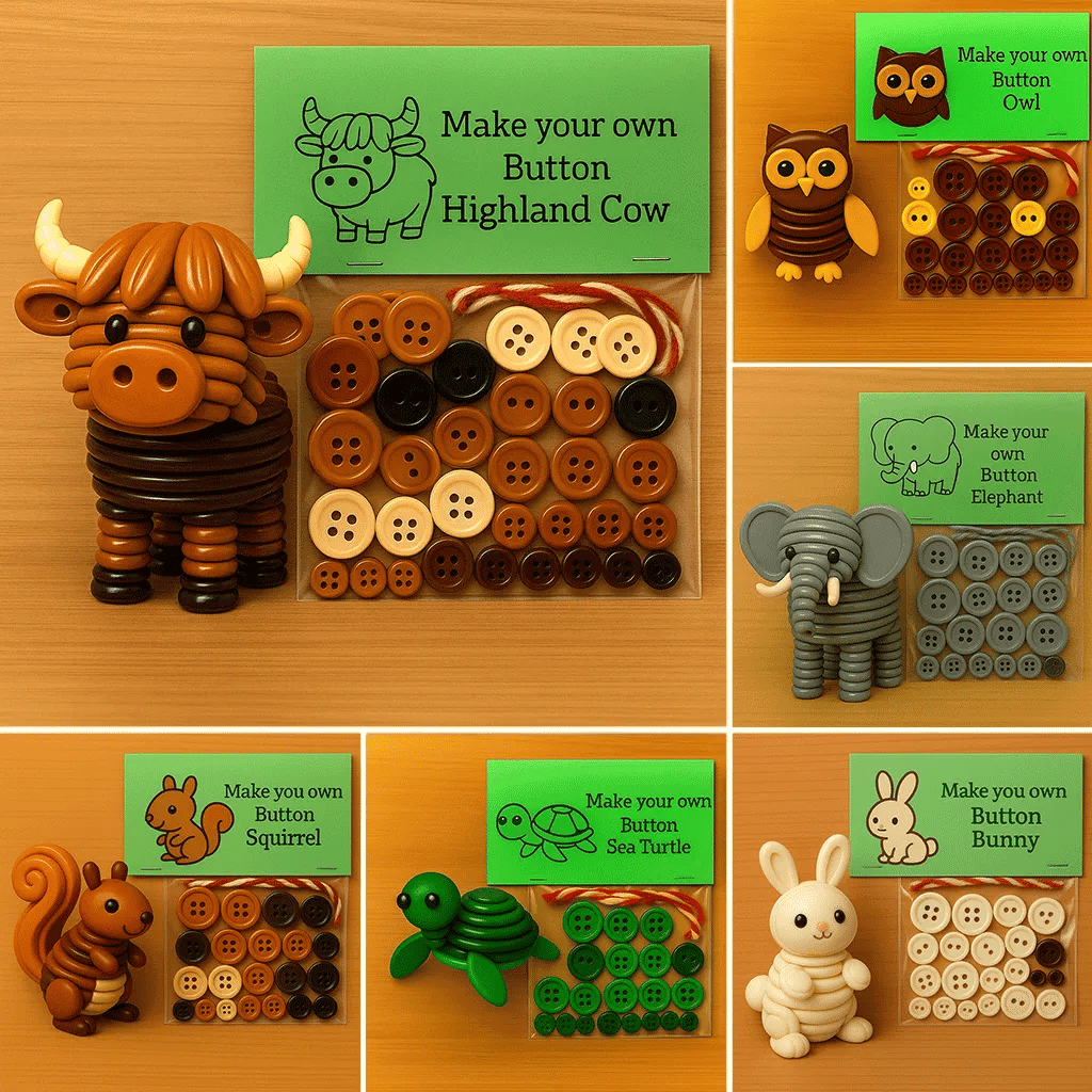 ⏰Limited-time offer: 50% off✨DIY Button Animal Ornaments