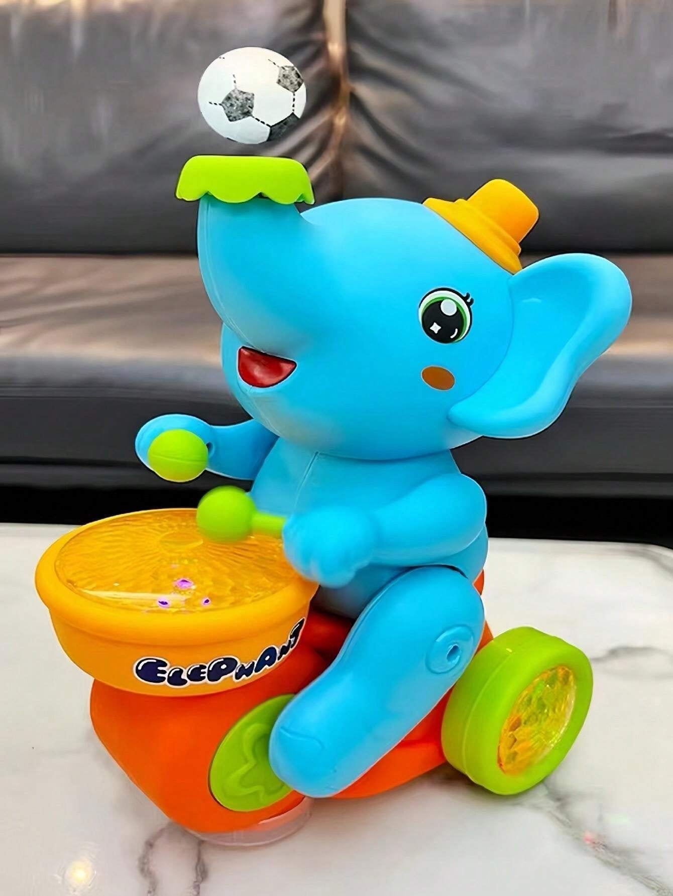🎁⚽Last Day Hot Sale👦👧Musical Walking Elephant Drummer Toy