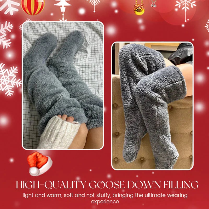 ⚡Flash Sale🏆#1 Best Seller ⏰ 💕Velvety Fleece Knee Socks For Christmas❄️🎅