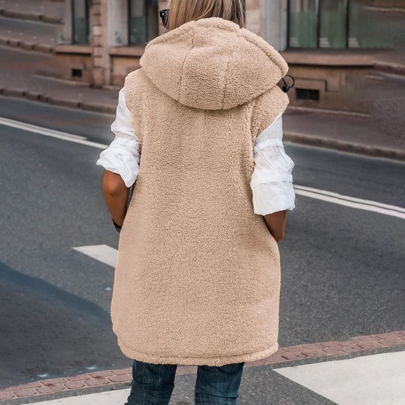 🎅⏰Christmas Pre-Sale sale 50% OFF🔥Great Gift! Women's Fall Reversible Vest Sleeveless Faux Fleece Jacket