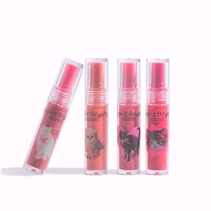 Cute Cat Jelly Lip Glaze for Women Girls