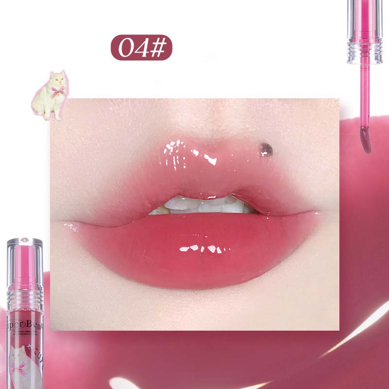 Cute Cat Jelly Lip Glaze for Women Girls
