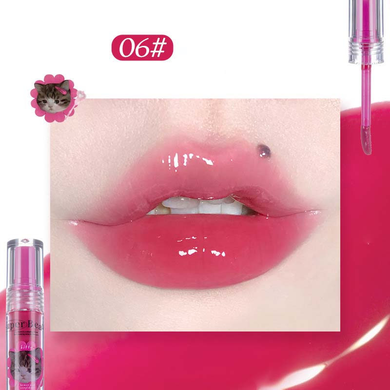 Cute Cat Jelly Lip Glaze for Women Girls