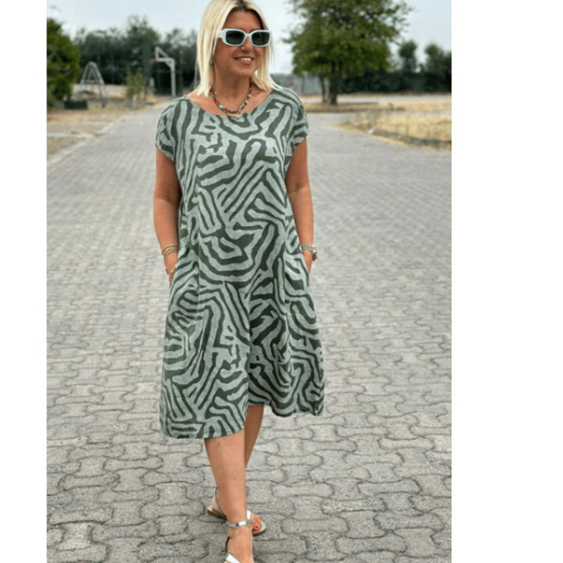 Boho Vintage Casual Printed Dress💃