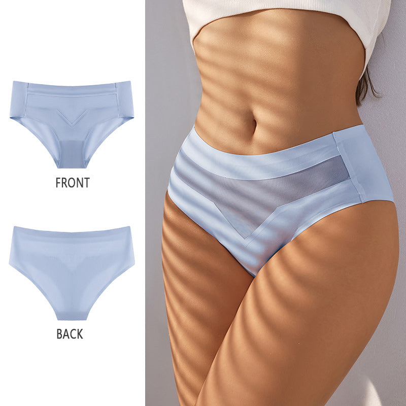 ⏰PAY 1 GET 4 PCS⏰Mid-waist quick-drying invisible ice silk panties
