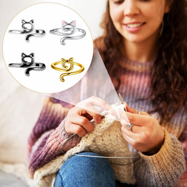 Adjustable Knitting Crochet Loop Ring