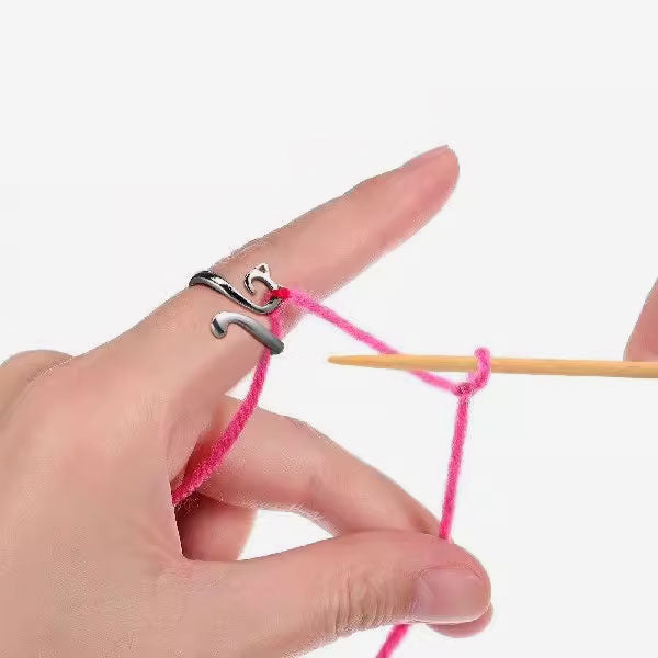 Adjustable Knitting Crochet Loop Ring