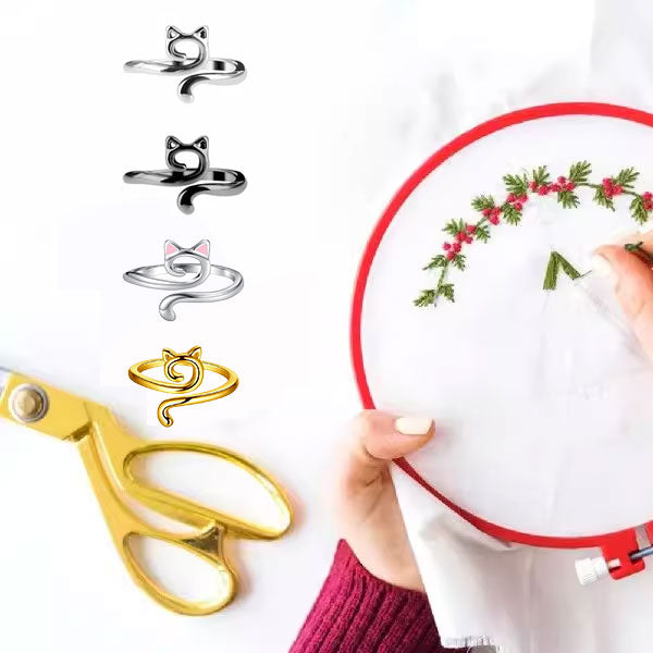 Adjustable Knitting Crochet Loop Ring