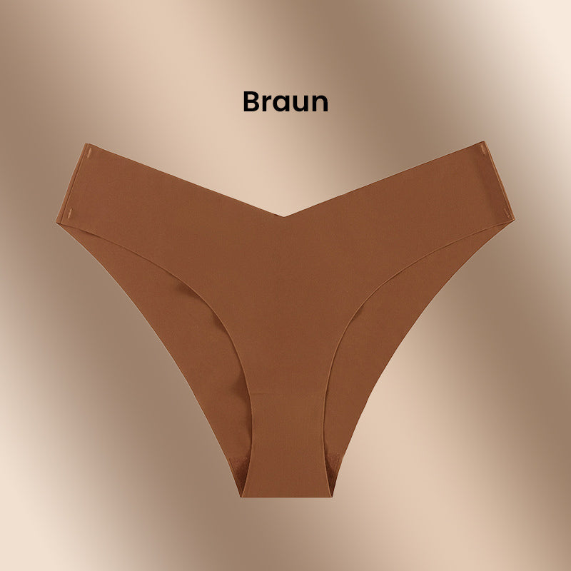 Seamless, sexy underwear with a low waist made of ice silk