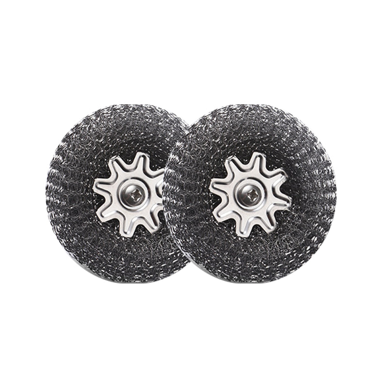 Multi-Purpose Stainless Steel Scrub Brush with Handle