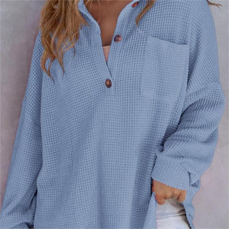 đ„Last Week Promotion 49% Offâš2024 New Womenâs Loose Solid Color Waffle Knit Shirt Jacket
