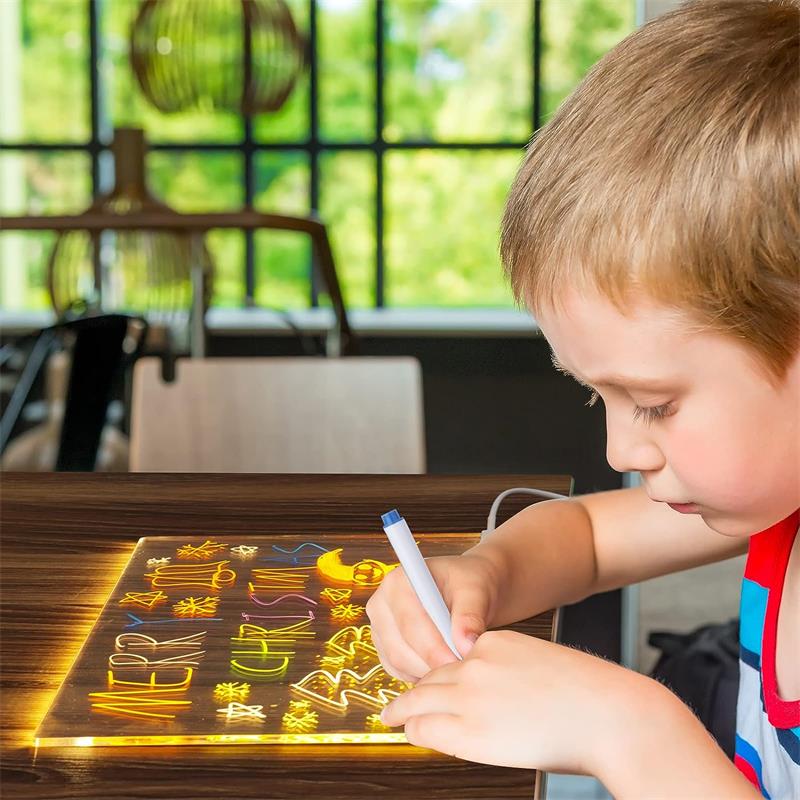 🔥50%off🔥LED Letter Message Board Note Glass With 7 Colorful Pens