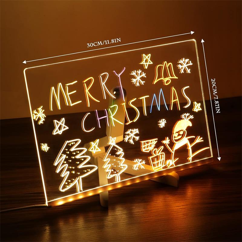 🔥50%off🔥LED Letter Message Board Note Glass With 7 Colorful Pens