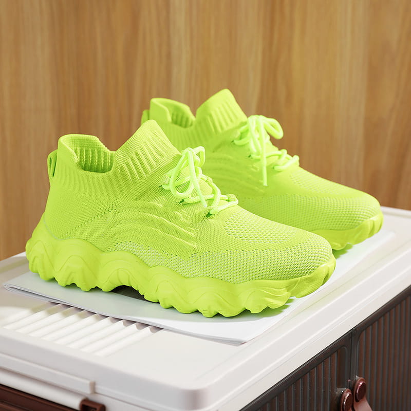 Women's Ultra-Comfort Breathable Lace-Up Knit Sneakers