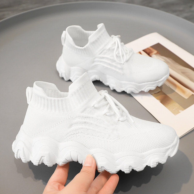 Women's Ultra-Comfort Breathable Lace-Up Knit Sneakers