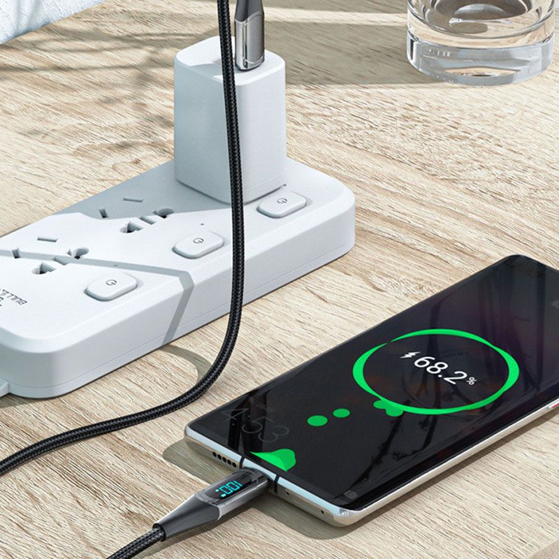 PD 100W Fast-charging and Fast-transmission Data Cable with Digital Display