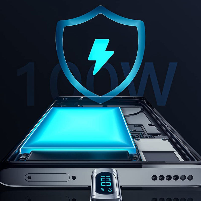 PD 100W Fast-charging and Fast-transmission Data Cable with Digital Display