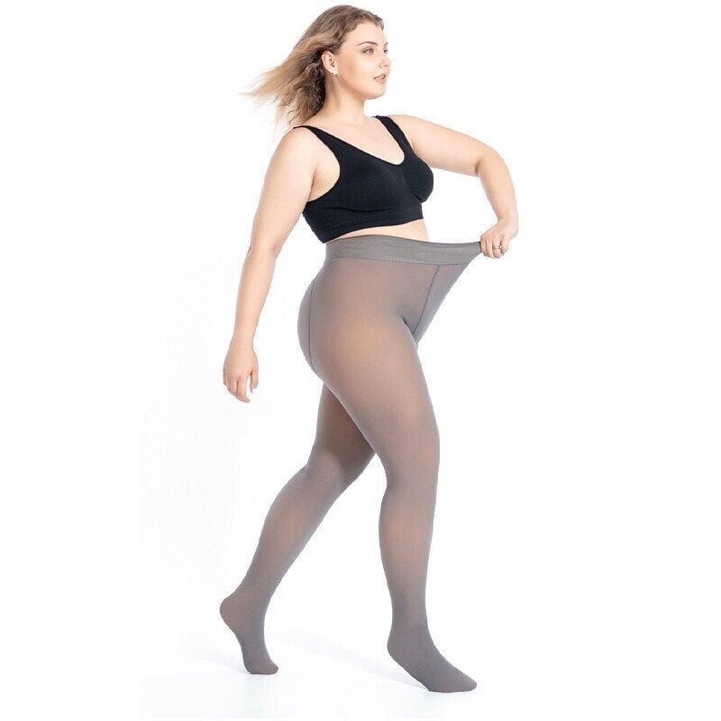 💕Flawless Legs Fake Translucent Warm Plush Lined Elastic Tights